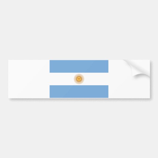 Vlag van Argentinië Bumpersticker (Voorkant)