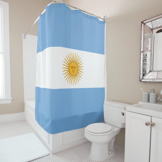 vlag van Argentinië Douchegordijn (In situ)