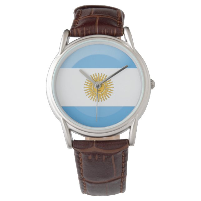vlag van Argentinië Horloge (Voorkant)