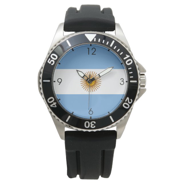 Vlag van Argentinië Horloge (Voorkant)