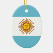 Vlag van Argentinië Keramisch Ornament (Achterkant)