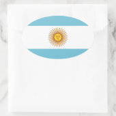 Vlag van Argentinië Ovale Sticker (Tas)