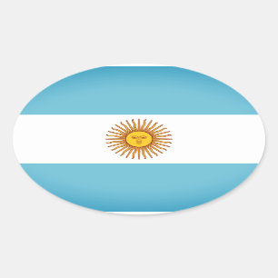 Vlag van Argentinië Ovale Sticker