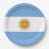 Vlag van Argentinië Papieren Bordje (Voorkant)