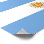 Vlag van Argentinië Poster (Hoek)