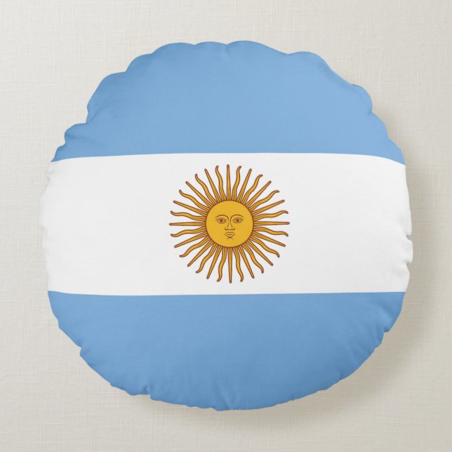 Vlag van Argentinië Rond Kussen (Voorkant)