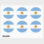 Vlag van Argentinië Ronde Sticker (Vel)