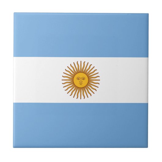 Vlag van Argentinië Tegeltje (Voorkant)