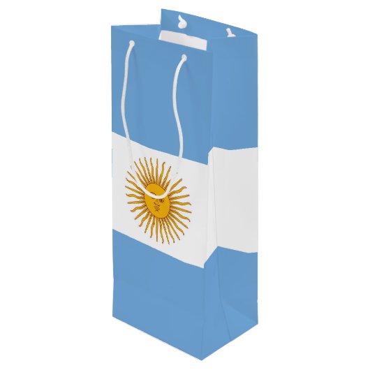 vlag van Argentinië Wijn Cadeautas (Achterkant Gekanteld)