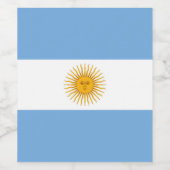 vlag van Argentinië Wijn Etiket (Enkel label)