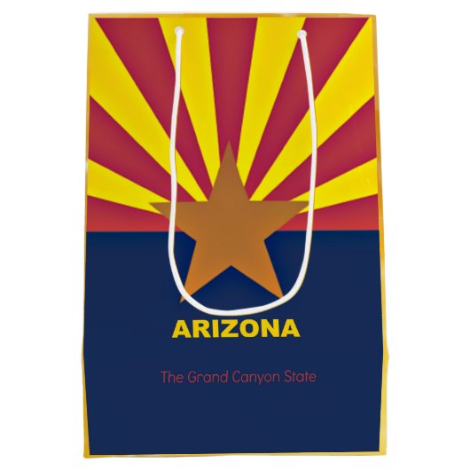 Vlag van Arizona Medium Cadeauzakje (Achterkant)