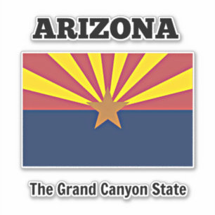 Vlag van Arizona met staatsmotto Sticker