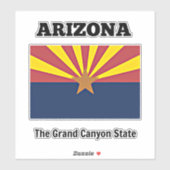 Vlag van Arizona met staatsmotto Sticker (Vel)