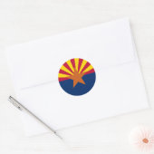 Vlag van Arizona Ronde Sticker (Envelop)
