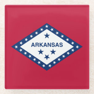 Vlag van Arkansas Glazen Onderzetter