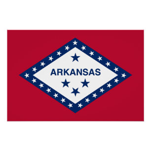 Vlag van Arkansas Perfect Poster