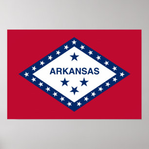 Vlag van Arkansas Poster