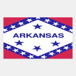 Vlag van Arkansas Rechthoekige Sticker