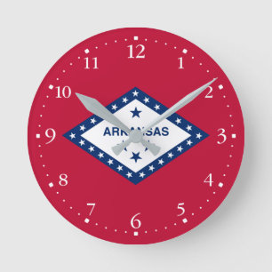 Vlag van Arkansas Ronde Klok