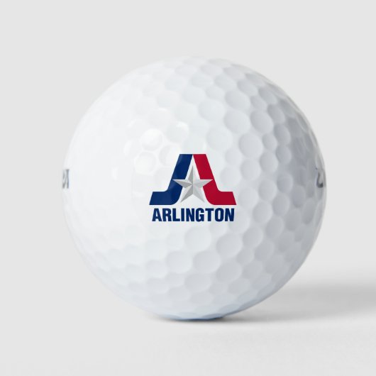 Vlag van Arlington, Texas Golf Balls Golfballen (Voorkant)