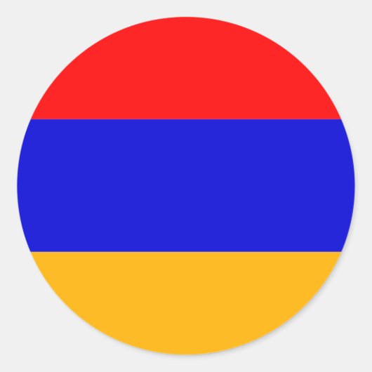 Vlag van Armenië Ronde Sticker (Voorkant)