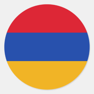 Vlag van Armenië Ronde Sticker