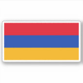 Vlag van Armenië Sticker (Voorkant)