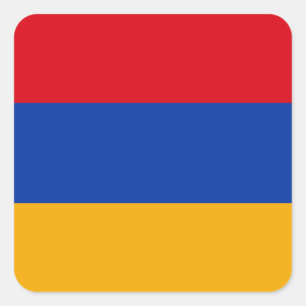 Vlag van Armenië Vierkante Sticker