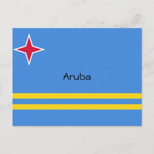 Vlag van Aruba Custom Design Briefkaart (Voorkant)