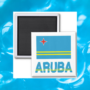 Vlag van Aruba en Aruba Magneet