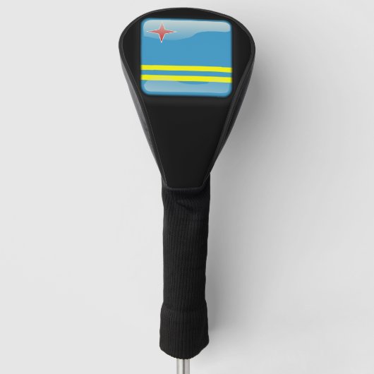 Vlag van Aruba Golfheadcover (Voorkant)