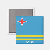 Vlag van Aruba Magneet (Voorkant / Achterkant)