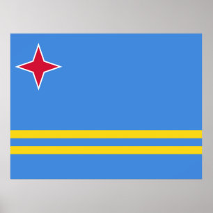 Vlag van Aruba Poster