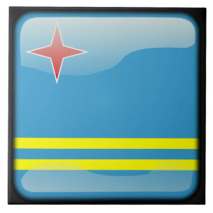 Vlag van Aruba Tegeltje