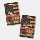 Vlag van assistent-brandweercommandant badge (Voor- en achterkant)