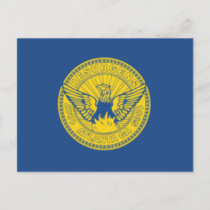 Vlag van Atlanta, Georgia Briefkaart