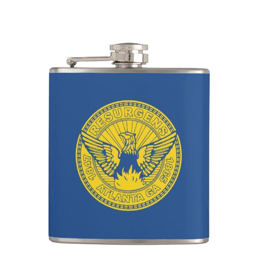 Vlag van Atlanta, Georgia Hip Flask Heupfles (Voorkant)