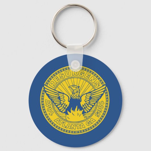 Vlag van Atlanta, Georgia Sleutelhanger (Voorkant)