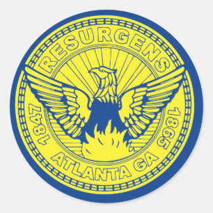 Vlag van Atlanta, Georgië Ronde Sticker