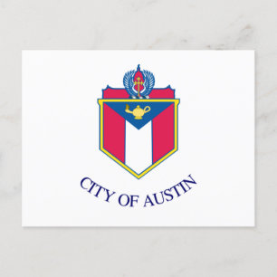Vlag van Austin, Texas Briefkaart