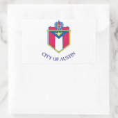 Vlag van Austin, Texas Rechthoekige Sticker (Tas)
