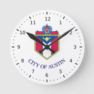 Vlag van Austin, Texas Ronde Klok