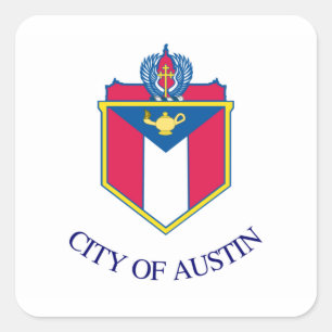 Vlag van Austin, Texas Vierkante Sticker