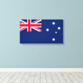 Vlag van Australië Canvas Afdruk (Insitu (Houten vloer))