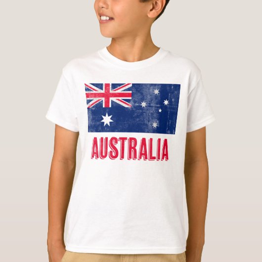 Vlag van Australië (Grunge look) T-shirt (Voorkant)