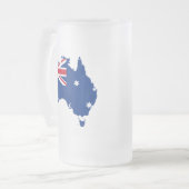 vlag van australië matglas bierpul (Voorkant links)