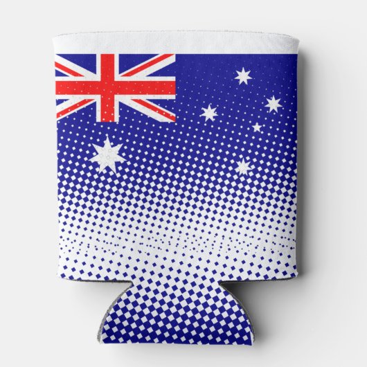 vlag van Australië met halftooneffect Blikjeskoeler (Achterkant)