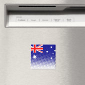 vlag van Australië met halftooneffect Magneet (Insitu (Vaatwasser))