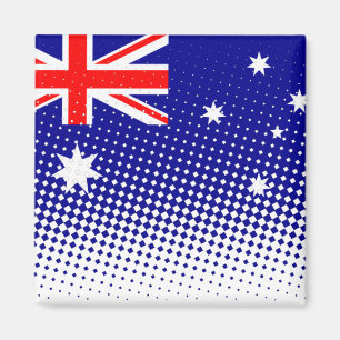 vlag van Australië met halftooneffect Magneet