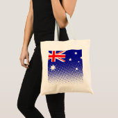 vlag van Australië met halftooneffect Tote Bag (Voorkant (product))